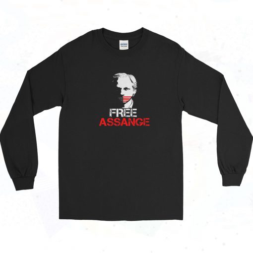 Free Julian Assange Vintage Long Sleeve Shirt