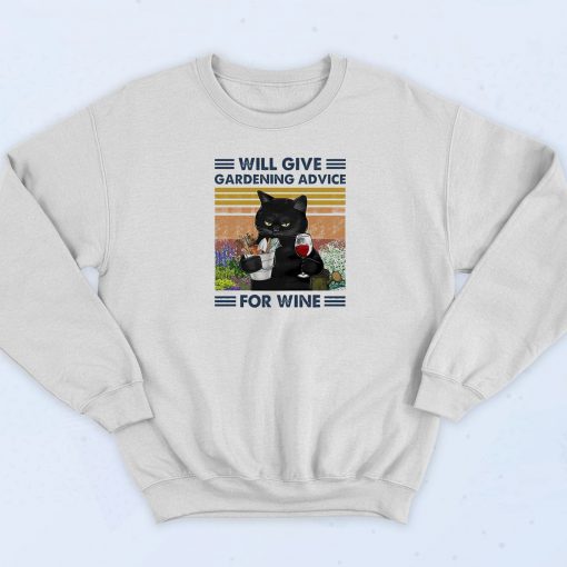 Black Cat Gardening Sweatshirt