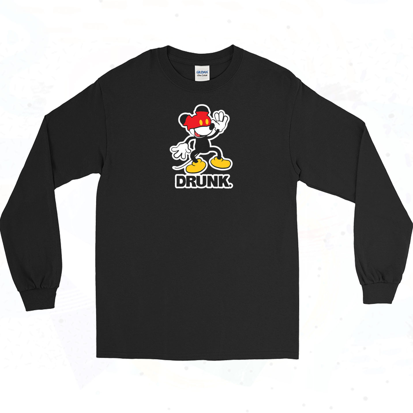 Mickey Mouse Drunk Vintage Long Sleeve Shirt - 90sclothes.com