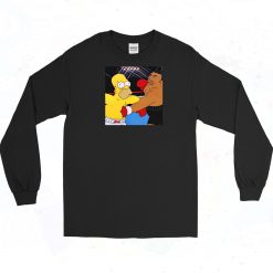 Homer Simpson Bart Mike Tyson Long Sleeve Shirt