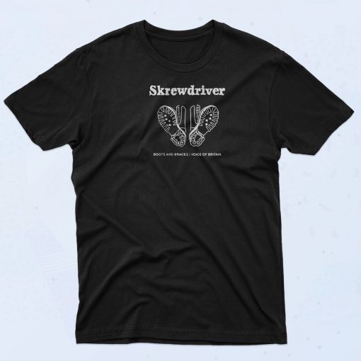 Skrewdriver Boots And Braces T Shirt