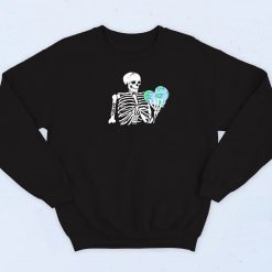 Skeleton Holding Heart Sweatshirt