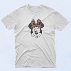 Minnie Mouse Leopard Bow Portrait T Shirt
