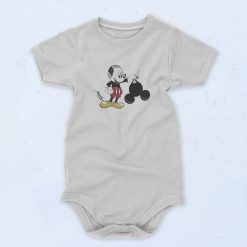 Bald Mickey Mouse Ears Baby Onesie