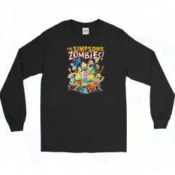 Halloween Simpsons Zombies Long Sleeve Shirt