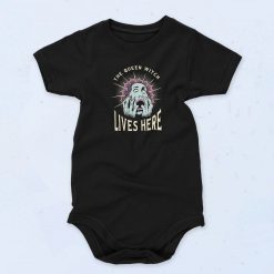 The Queen Witch Lives Here Baby Onesie