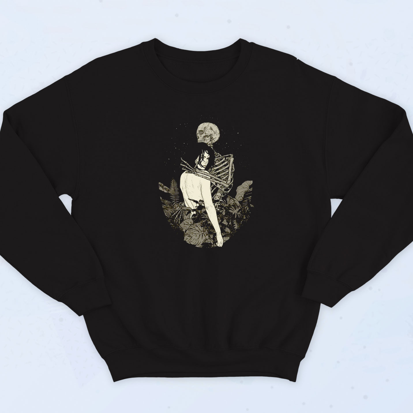 Braille To The Night Skeleton Sweatshirt - 90sclothes.com