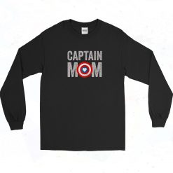 Captain Mom Superhero Long Sleeve Shirt