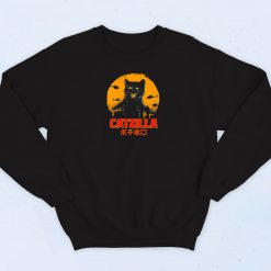 Catzilla Sunset Japanese Kitten Sweatshirt