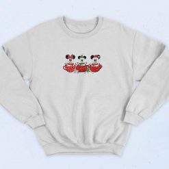 Mickey and Minnie Mouse Snowmen Latte Sweatshirt