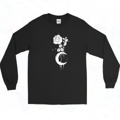 Occult Moon Rose Witchcraft Long Sleeve Shirt