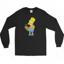 The Simpsons Bart Simpson Squishee Brain Freeze Long Sleeve Shirt