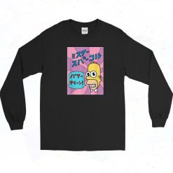 The Simpsons Homer Mr Sparkle Kanji Box Long Sleeve Shirt