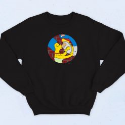 The Simpsons Marge And Homer Pie Man Upside Down Kiss Sweatshirt