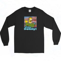 The Simpsons Ned Flanders Okily Dokily Long Sleeve Shirt