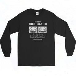 Stewie Griffin Quahogs Most Wanted Long Sleeve Shirt