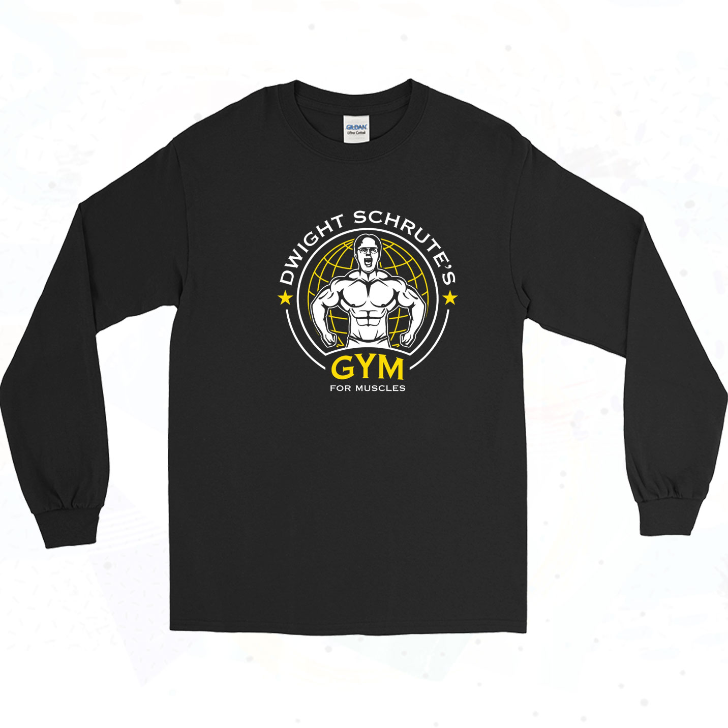 Dwight Schrutes Gym For Muscles Long Sleeve Shirt - 90sclothes.com