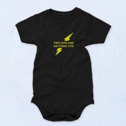 Two Hits And Anything Fits 90s Baby Onesie