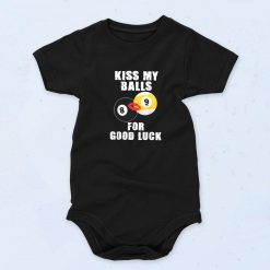 Kiss My Balls For Good Luck 90s Baby Onesie