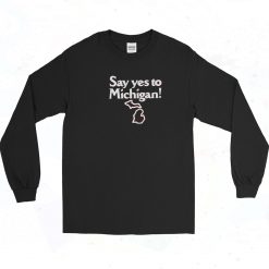 Jack White Say Yes To Michigan 90s Long Sleeve Shirt