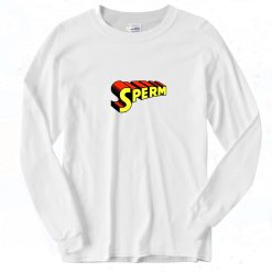 Super Sperm Superman Vintage 90s Long Sleeve Shirt