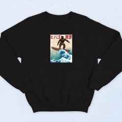 Bigfoot Surfing Great Wave of Kanagawa Shonan 90s Sweatshirt