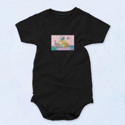 The Simpsons Family On The Couch 90s Baby Onesie