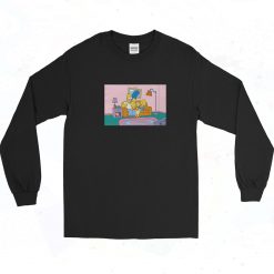 The Simpsons Family On The Couch 90s Long Sleeve Shirt