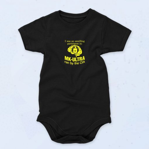 Funny I Was An Unwilling Participant In Mk Ultra Ran 90s Fashion Baby Onesie