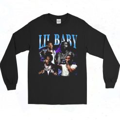 Lil Baby Black Rapper 90s Long Sleeve Shirt