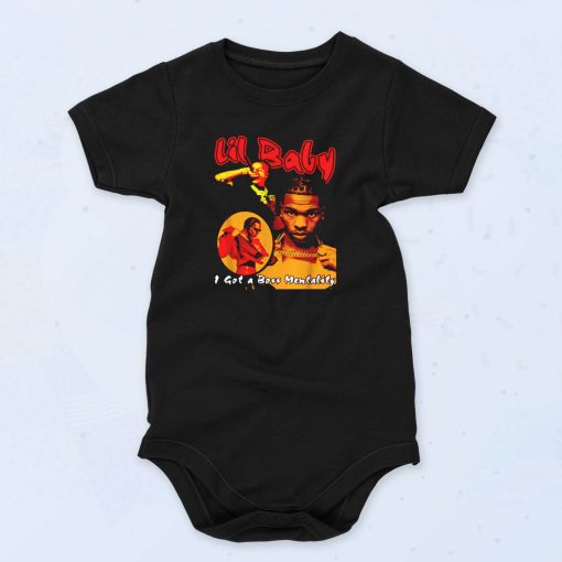 Lil Baby I Gor Boss Mentality Baby Onesie 90s Style