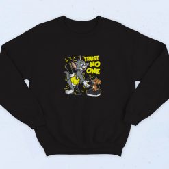 Tom Jerry Trust No One 90s Sweatshirt Streetwear