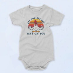 Eff You See Kay Why Oh You Chicken Yoga 90s Baby Onesie
