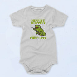 Frog Hippity Hoppity Get Off My Property 90s Baby Onesie