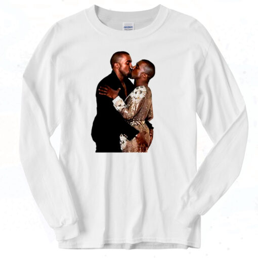 Kanye West Kissing Kanye Parody Classic Long Sleeve Shirt