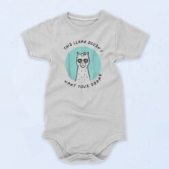 This Llama Doesn't Want Your Drama 90s Baby Onesie