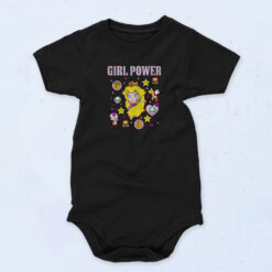 Girl Power Super Mario Peach Girl 90s Baby Onesie
