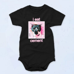 I Eat Cement Cat Lover 90s Baby Onesie