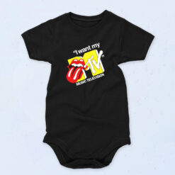 I Want My Music Television 90s Baby Onesie