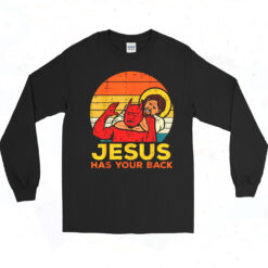 Jesus Has Your Back Jiu Jitsu Long Sleeve Tshirt