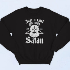 Just A Girl Who Loves Satan Cotton Sweatshirt