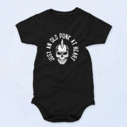 Just An Old Punk At Heart 90s Baby Onesie