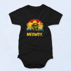 Meowdy Cowboy Cat 90s Baby Onesie