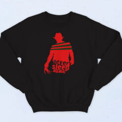 Never Sleep Again Nightmare On Elm Street Freddy Krueger Cotton Sweatshirt