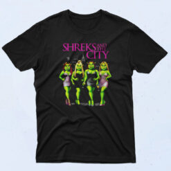 Shreks And The City Parody 90s Oversized T shirt
