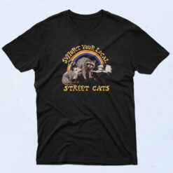 Support Your Local Street Cats 90s Oversized T shirt